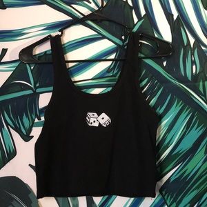Black top with dice detail